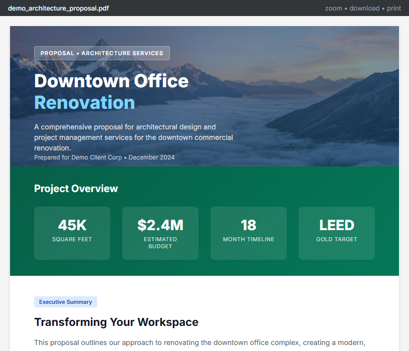 AI-Generated Proposal Document